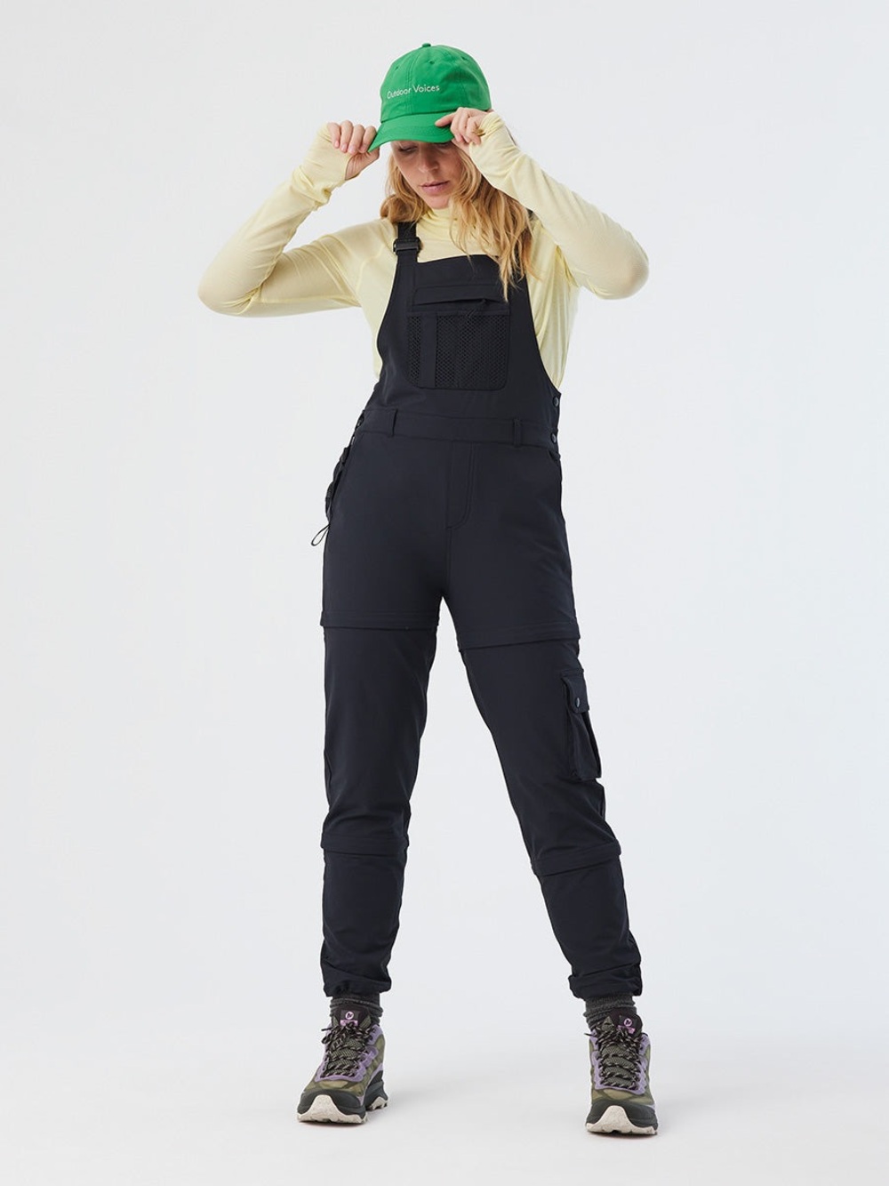 Outdoor Voices RecTrek Zip-Off Overalls Space Black XS Outdoor Hike Gorpcore